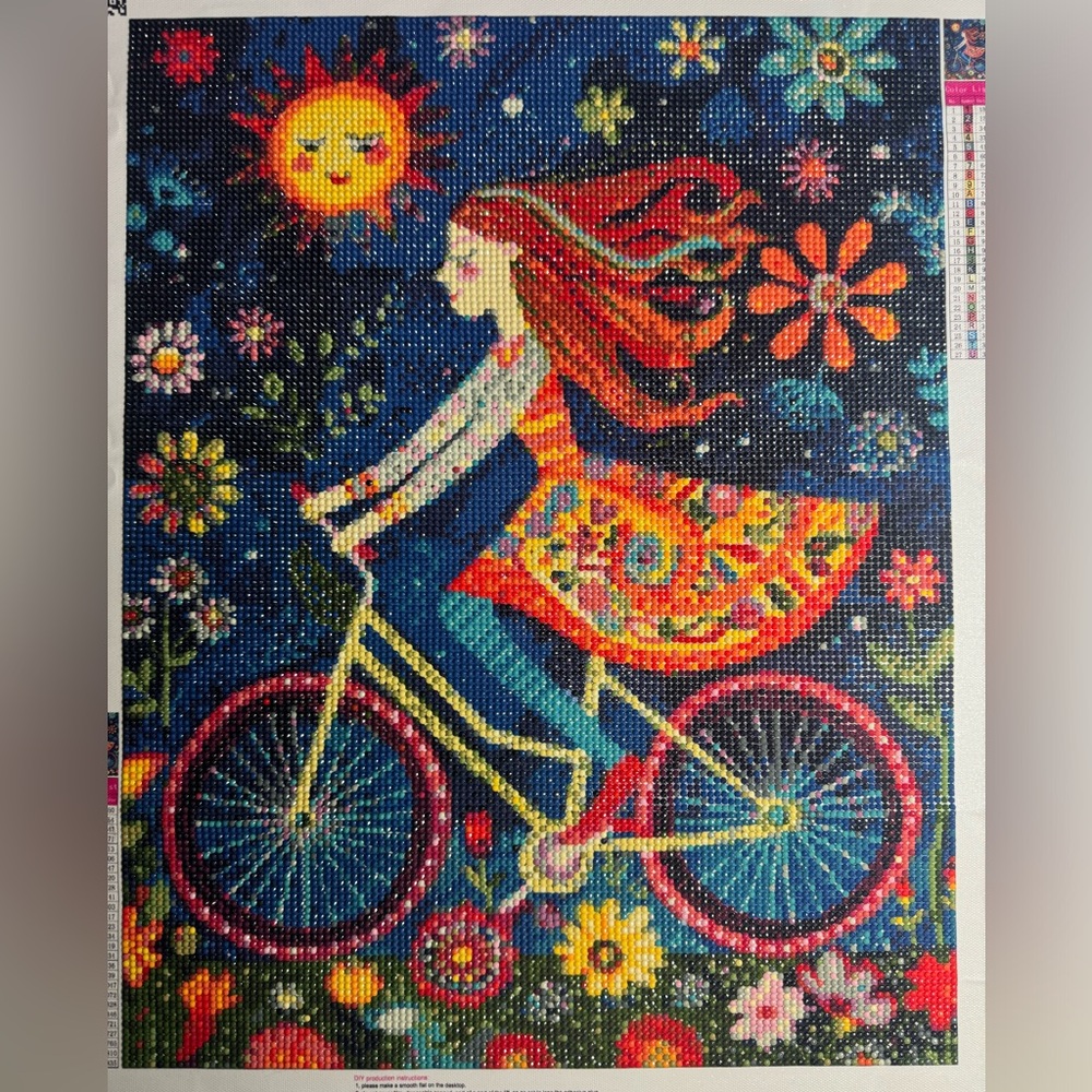 Girl On A Riding A Bicycle
